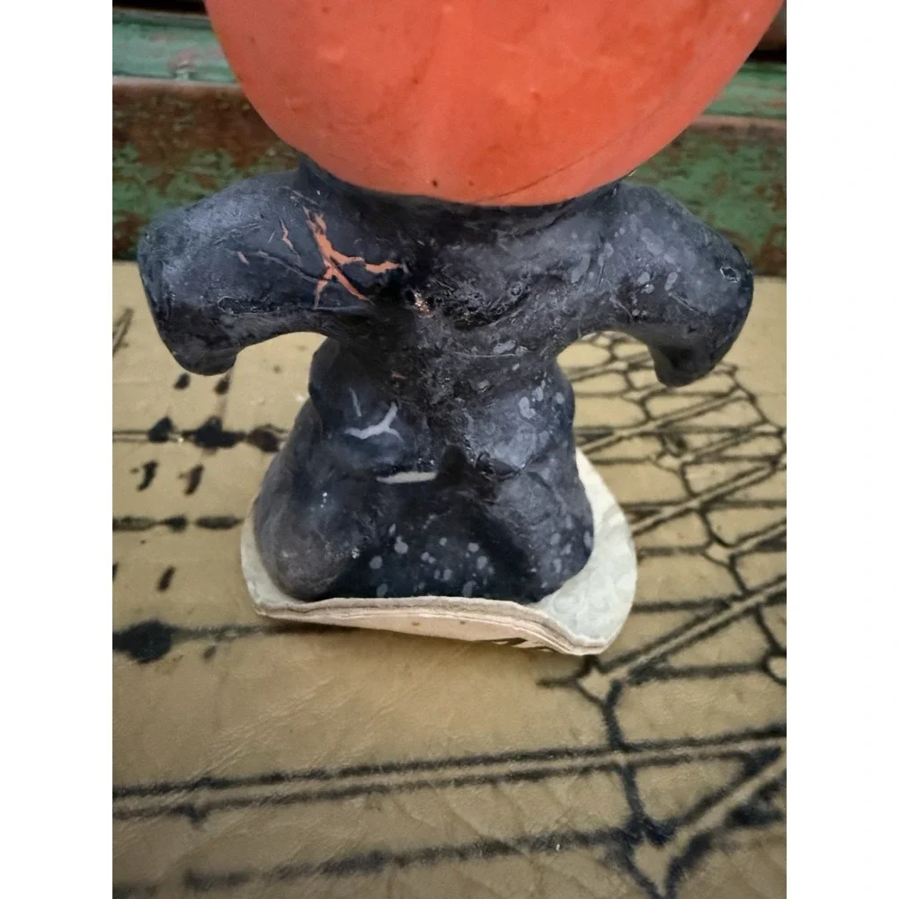 Vintage Gurley Halloween Pumpkin Man Jack-O-Lantern Candle